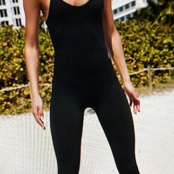 Free People One Stride Onesie in Black Size XS/S - Picture 1 of 10